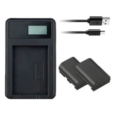 Charger & 2X Batteries Canon EOS 7D mark III 60D 60Da 70D 80D 90D R R5vR5 Mark II