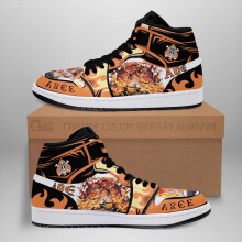 (10) portgas d ace sneakers one piece anime shoes