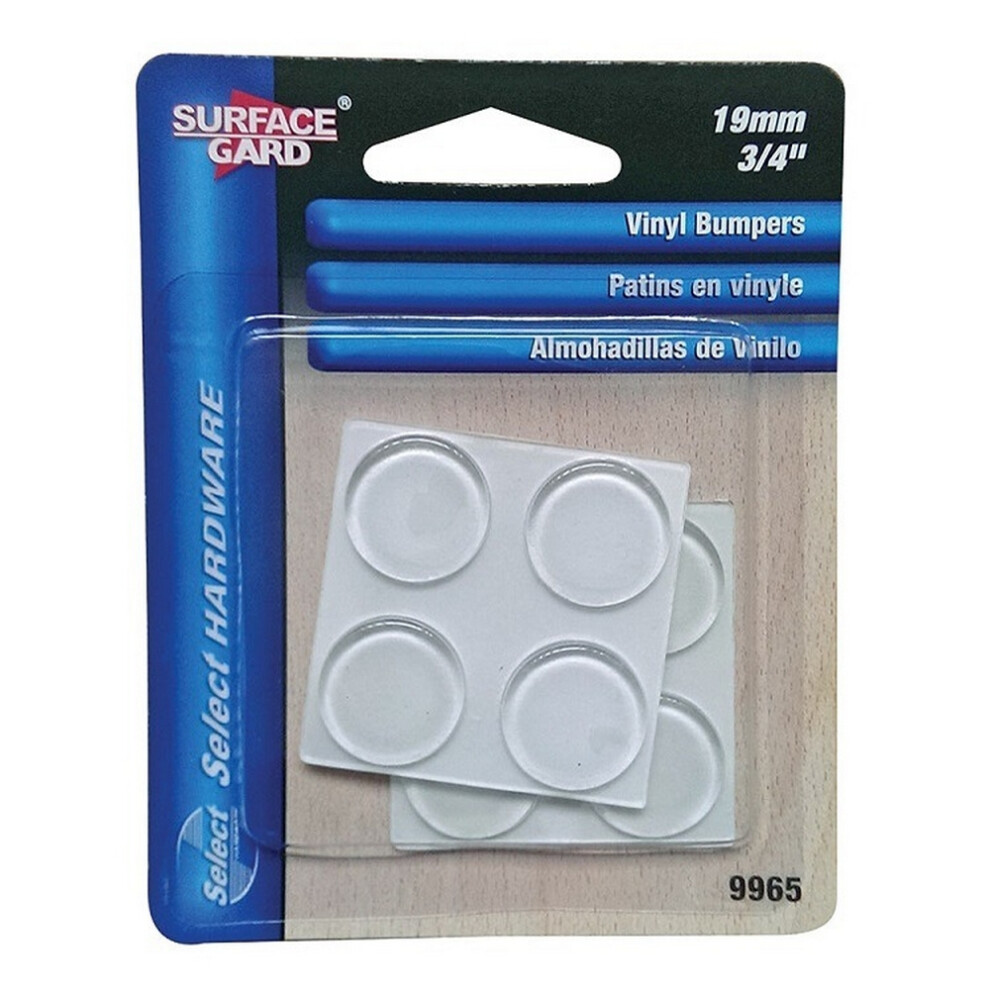 Surface Gard 8 Round Pads Clear Vinyl 19mm-image-OPC-PHDKTJX-NEW