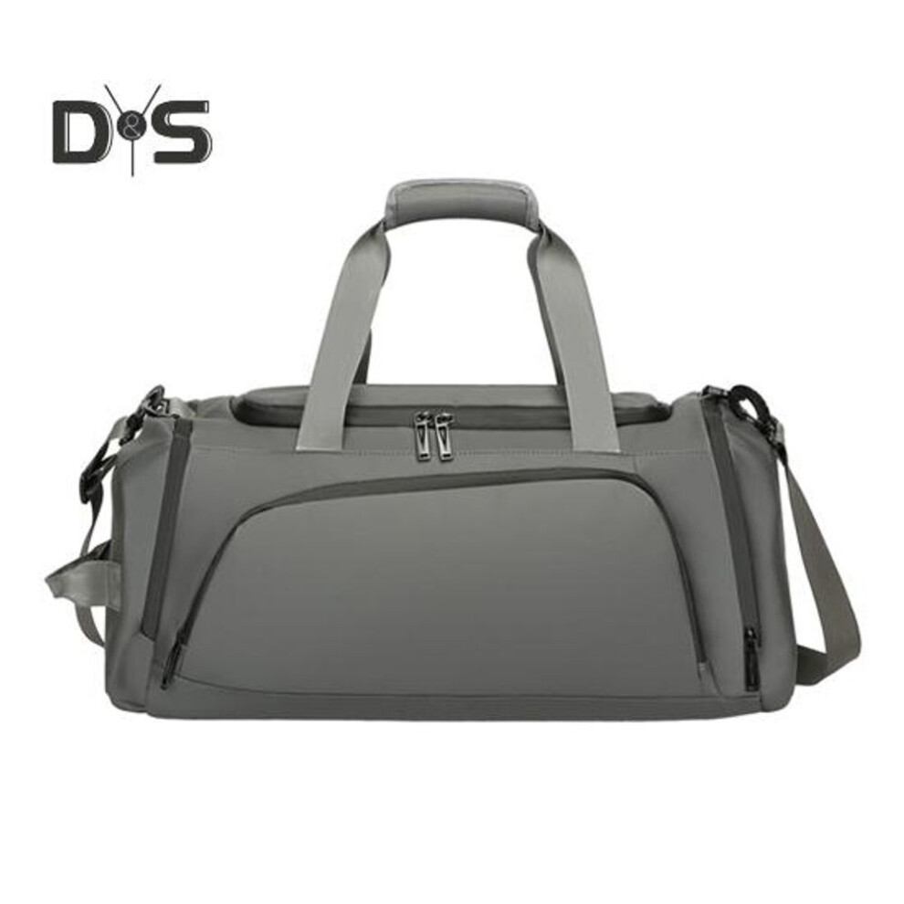 (grey) Sports Duffle Bag Travel Bag With Shoe And Wet Clothes Compartments Waterproof Gym Bag Shoulder Bag For Men And Women Weekender