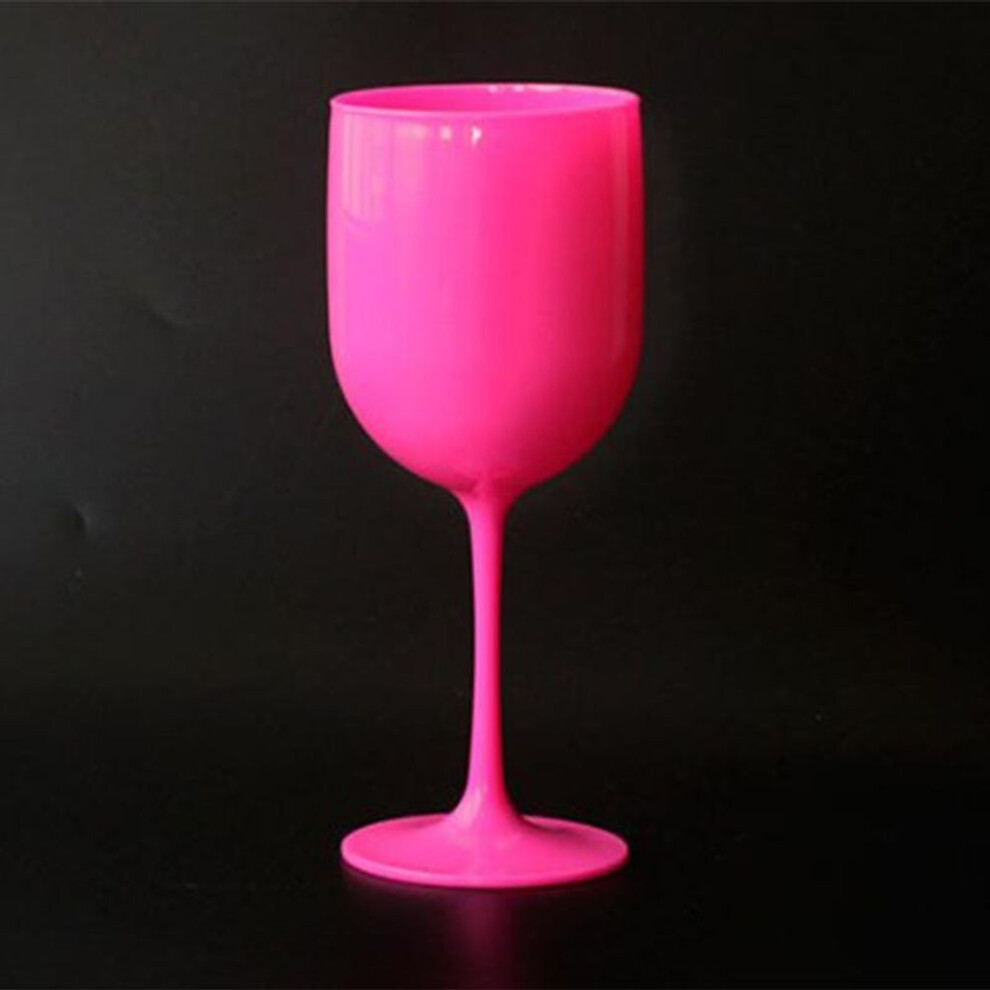 (rose red) Reusable Champagne Flutes Glasses Pp Plastic Wine Glasses Dishwasher-safe Champagne Glass Wine Party Supplies