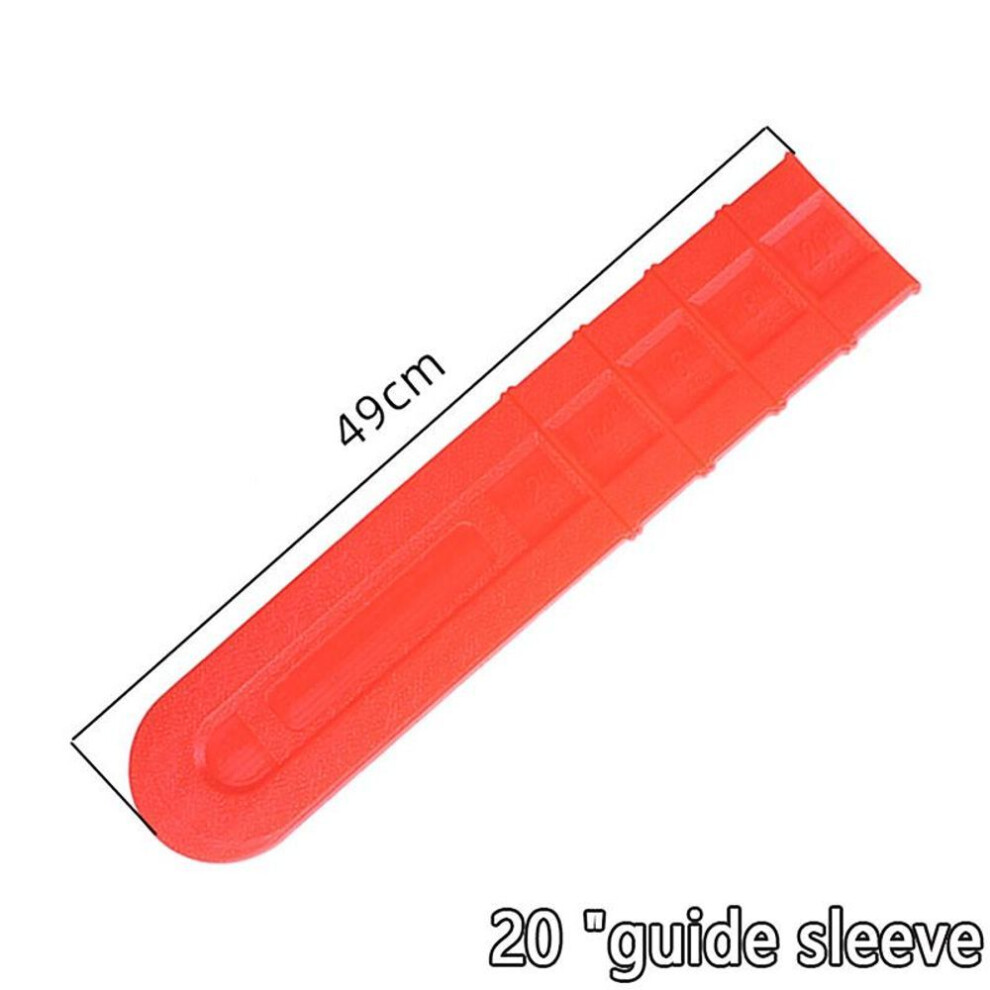 (49cm) 1pc Garden Accessories Chain Saw Guide Plate Cover Red Electric Chain Saw Power Tool Chainsaw Chain Scabbard Guard