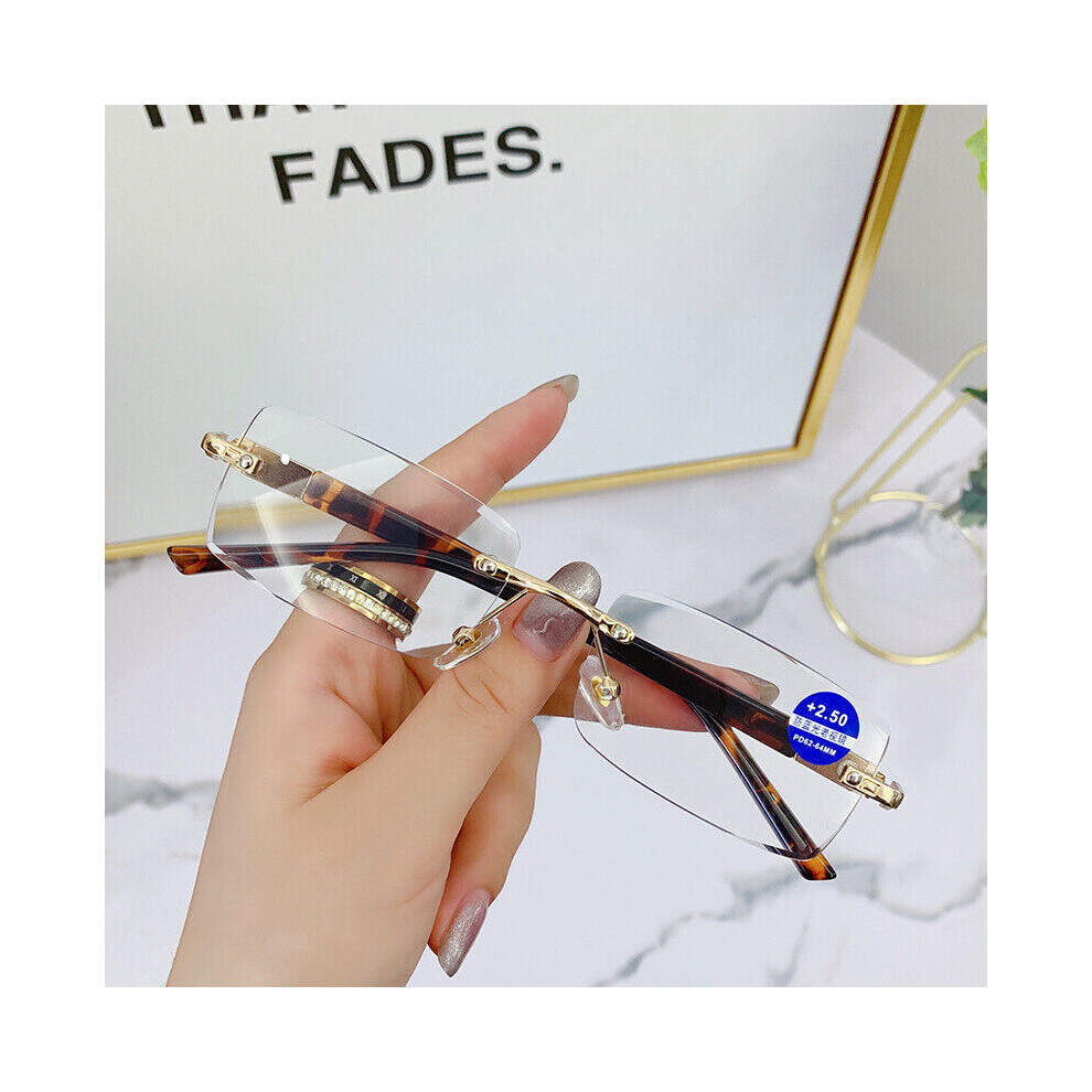 Blue/Light (+1.0) Rimless Reading Glasses Blocking Readers +1.0 1.5 2.0 2.5 3.0 3.5