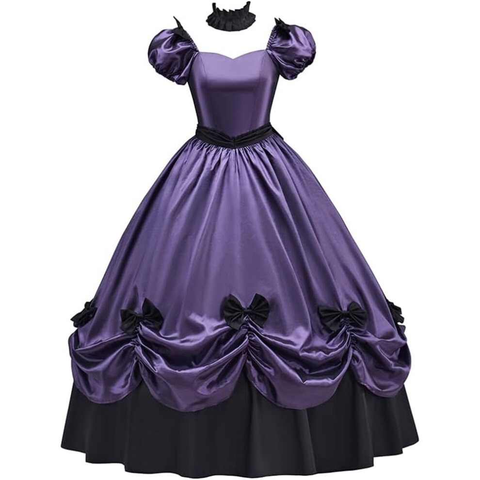 (, Large) Women's Southern Belle Dress Civil War Southern Belle Ball Gown Gothic Victorian Rococo Dress Costume Purple