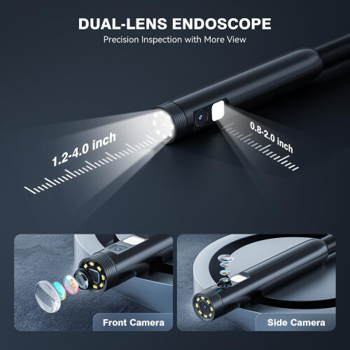 Dual Lens Endoscope Inspection Camera (No WiFi Needed) 2