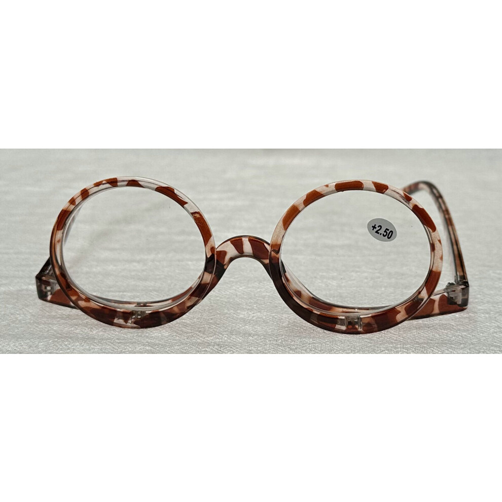 (Brown, +4.0) Folding Women Makeup Magnifying Reading Flip Make-up Eye Glasses Care-image-OPC-PHDM6HM-NEW