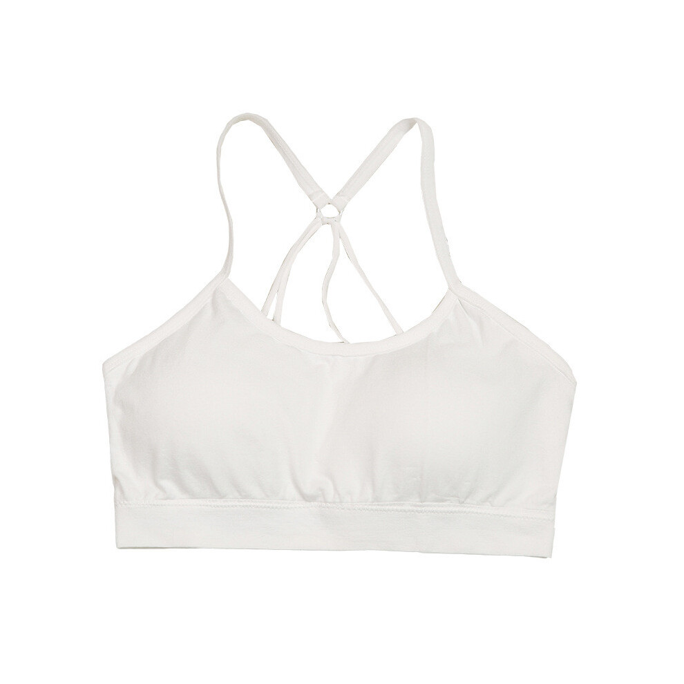 (White)Soutien gorge sport femme sous vêtement hauts gym yoga fitness athlétique nylon vêtements mode