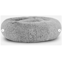 Large Donut Dog Bed Soft Plush Calming Cat Bed, Anti-Anxiety, Washable