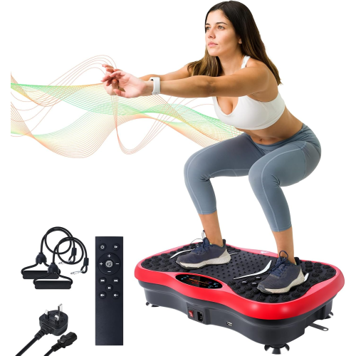 EVOLAND Vibration Plate with Bluetooth & Resistance Bands