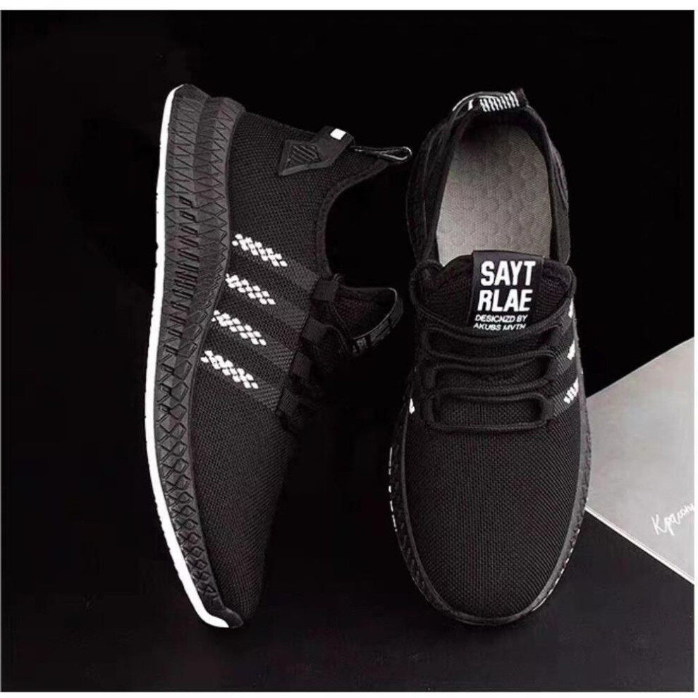 (black, 42) Men's Summer Trendy Breathable Casual Sports Shoes - Deodorant Running Track Sneakers