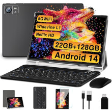 10 Inch Android 14 Octa Core 22GB RAM + 128GB ROM (1TB TF) | 5G + 2.4G WiFi | GPS| FHD | Bluetooth 5.0 | 8000mAh | 8MP + 5MP