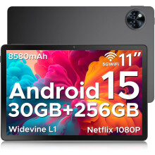 11" Android 15 Tablet 30GB RAM + 256GB Storage (Expandable to 2TB), 90Hz Display, 8580mAh Battery