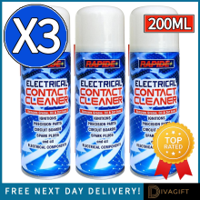 3 x 200ml Electrical Contact Cleaner Spray Switch & Dirt Remover