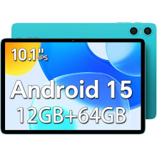 TECLAST P30 Tablet Android 15, 10.1 Inch Tablet, 12(4+8) GB RAM 64GB ROM(TF 1TB), 1280x800 HD IPS, Quad-Core WiFi 6,Dual Speaker