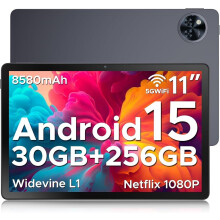 11" Android 15 Tablet 30GB RAM + 256GB Storage (Expandable to 2TB), 90Hz Display, 8580mAh Battery
