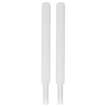 (As show, One size) 2Pcs Omnidirectional Antenna 4G LTE High Gain Data Transmission SMA Male Foldable Glue Stick White