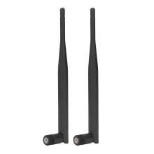 (As show, One size) 2pcs Network Antenna 5dBi 2.4G 5.8G Dual Band SMA Inner Pin Folding Signal Antenna for Routers Vending Machines