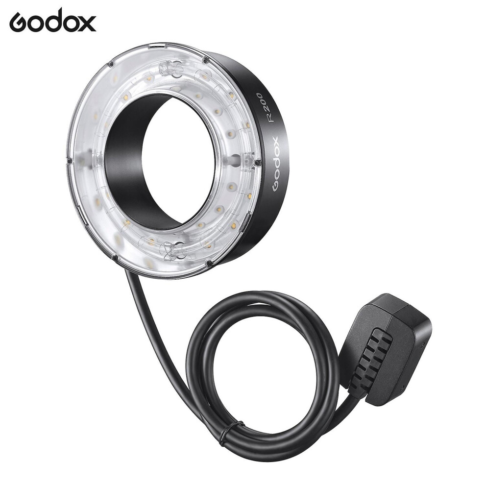 (As Show, One Size) Godox R200 Ring Flash Head For Godox Ad200/ Ad200pro Flash 200Ws Flash Power Built-In 10W Modeling L Light 6909775529980