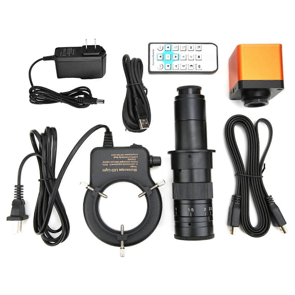 (As show, One size) 34MP 180X HD Industrial Microscope Camera Magnifier HDMI USB2.0-image-OPC-PHDMW55-NEW