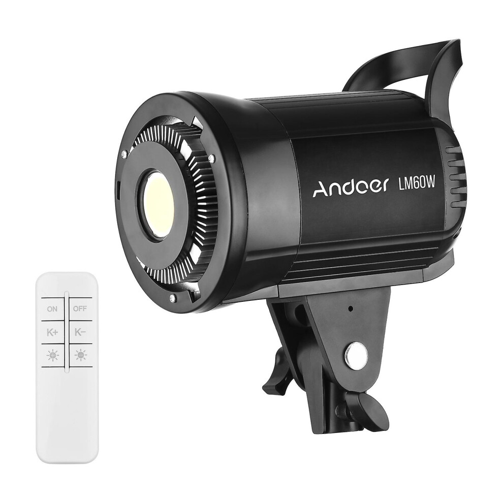 (Uk Plug, One Size) Andoer Lm60w Portable Led Photography Fill 60W Studio Video 5600K Dimmable Bowens Mount Light 6909775538579