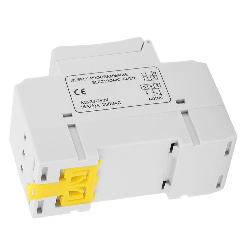 (As show, One size) THC15A 220240VAC 20A DIN Rail Digital Programmable Timer Switch 2