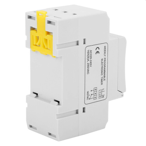 (As show, One size) THC15A 220240VAC 20A DIN Rail Digital Programmable Timer Switch 1