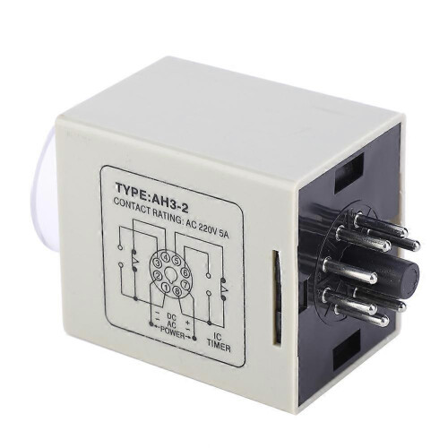 (As show, One size) AH3-2 Time Relay Mini Delay Controller Timer AC 220V for Automatic  Control System 2