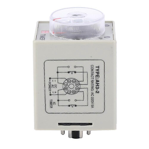 (As show, One size) AH3-2 Time Relay Mini Delay Controller Timer AC 220V for Automatic  Control System