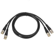 (As show, One size) 2pcs P1013 BNC Q9 Male Plug Oscilloscope Test Probe Cable Lead 100cm 50ohm