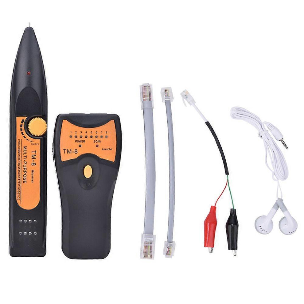 (As Show, One Size) Tm-8 Utp Stp Rj45 Rj11 Lan Network Cable Tester Finder Telephone Wire Tracker 6909775991312