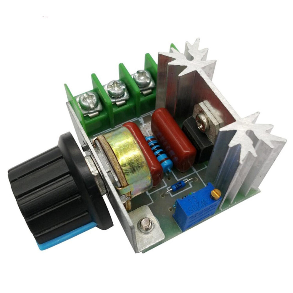 (As Show, One Size) 2000W Pwm Alternating Current Motor Speed Control Module Dimmer Governor50-220V Adjustable Voltage A 6909775560433