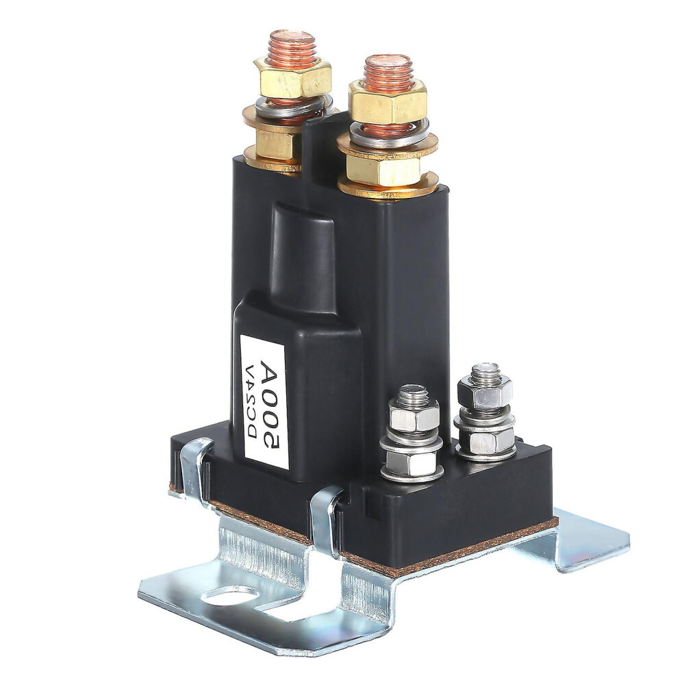 (As Show, One Size) Portable 24V 500A Large Current Dc Relay Dual Cells Isolator Forklift Motor Contactor 6909775581049