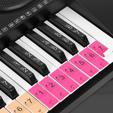 (As show, One size) Piano Keyboard Keys Stickers for Beginners for 88/61/54 Keys Piano