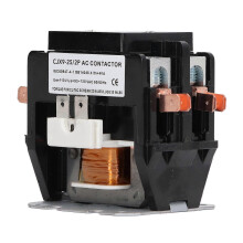 (As show, One size) AC Contactor 25A Silver Alloy Contact Flame Retardant Air Conditioner HVAC Condenser Compressor Contactor 110V