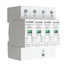 (As show, One size) 4P 40KA House Surge Din Rail Lowvoltage Protector Arrester Device for Thunder Protection