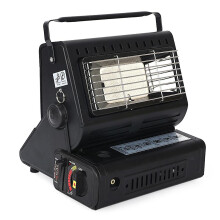 (As show, One size) 1300W Ceramic Gas Heater Gas Heater Outdoor Camping Fishing Burner Black