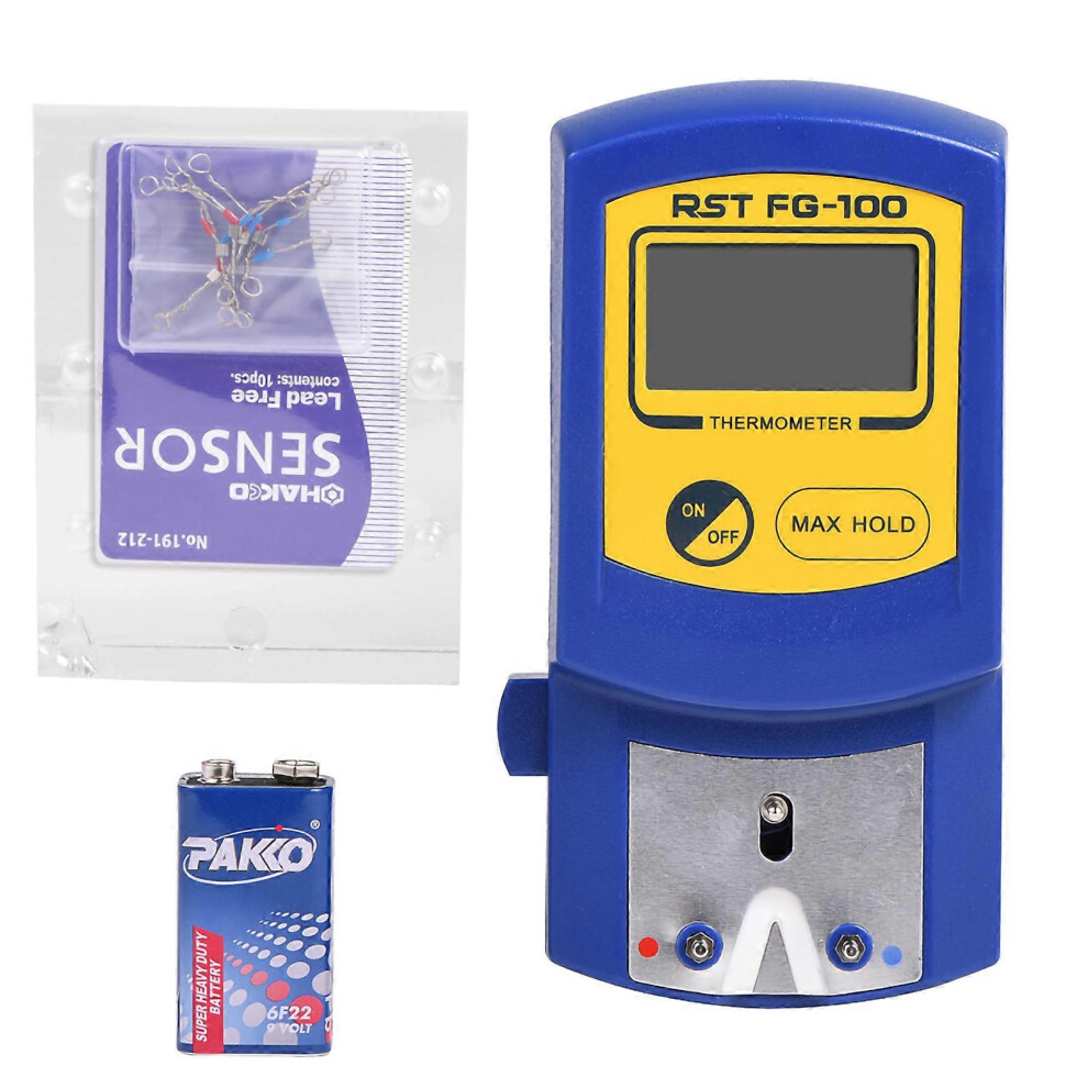 (As Show, One Size) Fg-100 Soldering Temperature Tester Iron Tip Thermometer Lcd Display 0-700 6909775981450