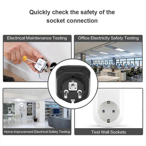 (As show, One size) BSIDE AST01 Portable Professional Automatic Electric Socket Tester Detector 2