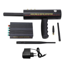 (As show, One size) Metal Detector High Accuracy 3 Antennas 1000m Range 20m Detecting Depth Professional Metal Scanner EU Plug 100240V