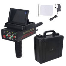 (As show, One size) Metal Detector Professional Scanner Underground Detect Identify Object Locator HD Screen Gold Treasure Finder 100240V EU Plug