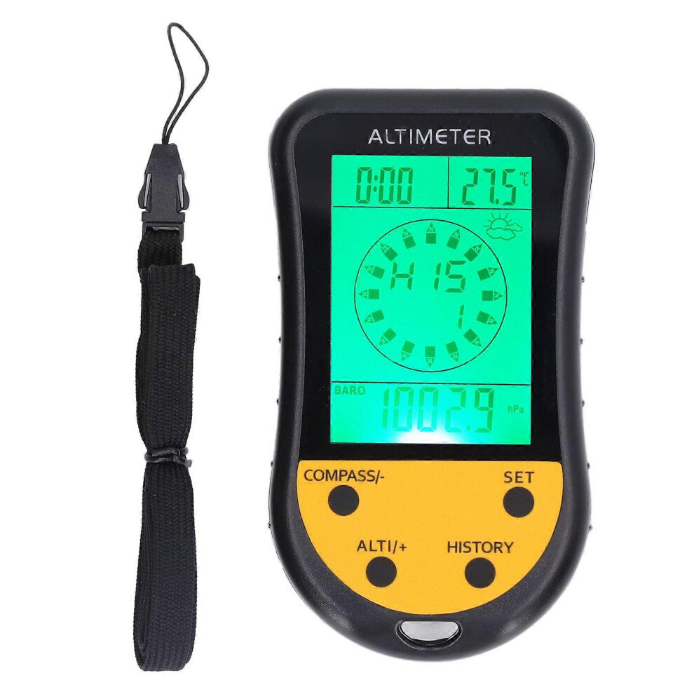 (As Show, One Size) Digital Altimeter 8 In 1 Multifunction Barometer Thermometer Weather Portable Sensor 6909775993613