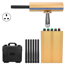 (As show, One size) Handheld Long Range Gold Metal Detector Gems Diamonds Finder Detection Tool with 6 AntennasUK Plug 100240V