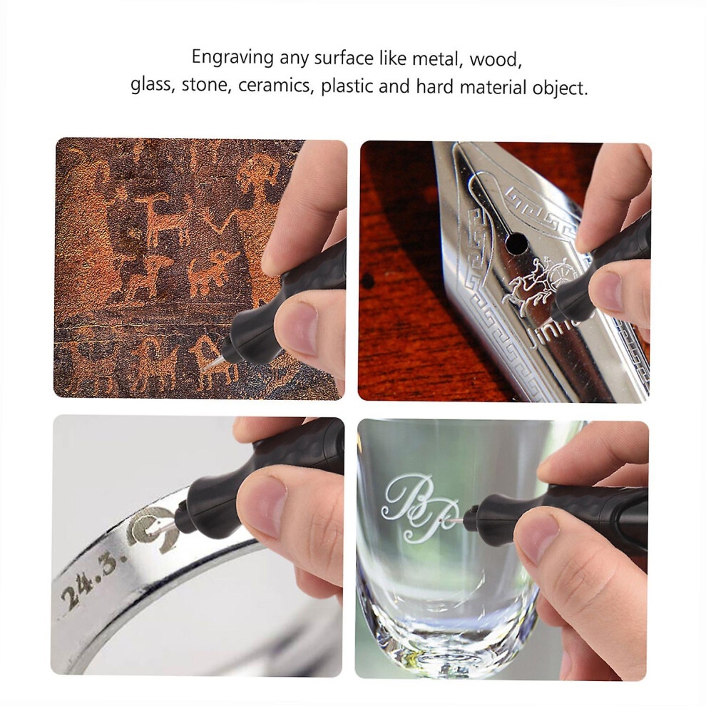 (As Show, One Size) Electric Micro Engraving Pen Mini Engraver Machine Cordless Diy Carve Tools Graver Kit With Extra Di 6909775647455