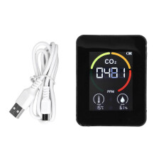 (As show, One size) CO2 Detector Semiconductor Air Quality Monitor Temperature Humidity Sensor H8 Plus ZNAZGG01