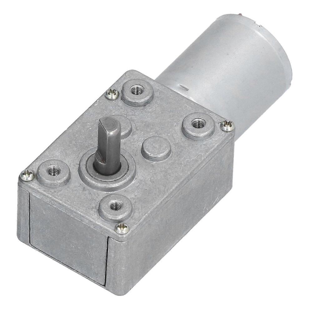 (As Show, One Size) Motor Copper Turbine Worm Geared Reducer Shaft Transmission Accessories Dc12v 46Rpm 6909775996126