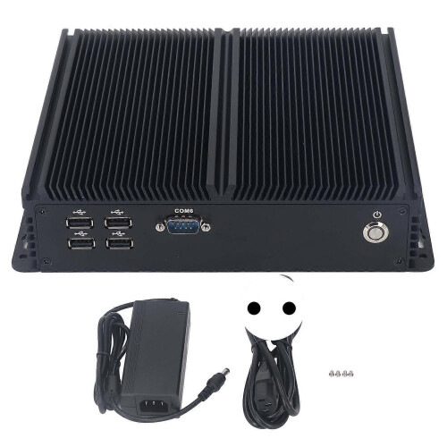 (As show, One size) IBOX 1026 Mini Computer J4125 8G Plus 128GB Hard Drive Mini PC Embedded Computer with Multiple COM Ports