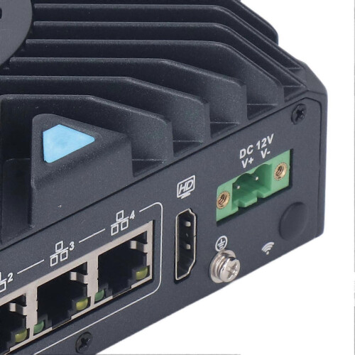 (As show, One size) Mini Desktop Computer Low Power Embedded Fanless Industrial PC 8G Memory 128G Hard Disk 100240V EU Plug 1