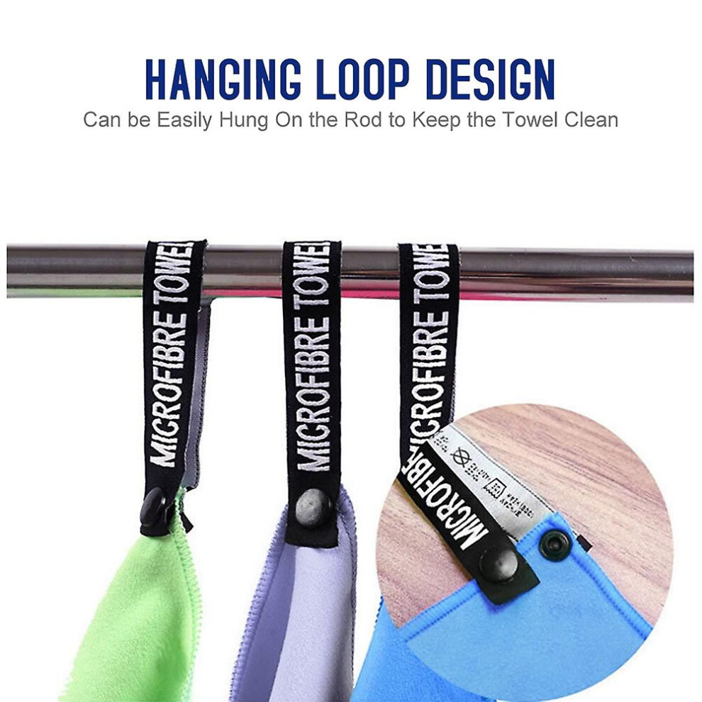 (40x80cm, Light blue) Microfiber Travel Towels Fast Drying Towel for Camping Beach Gym Backpacking-image-OPC-PHDMY5F-NEW