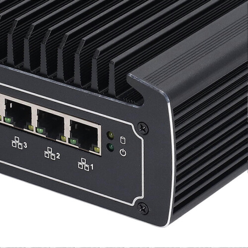 (As show, One size) Mini PC Embedded Fanless Industrial Control Computer 8G Memory and 128G Hard Disk 100240V EU Plug 2