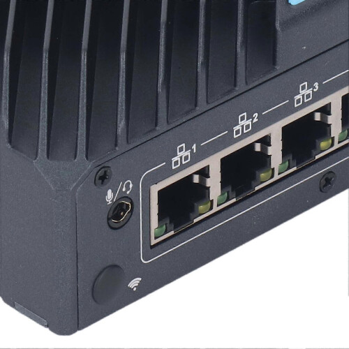 (As show, One size) Mini Desktop Computer Low Power Embedded Fanless Industrial PC 8G Memory 128G Hard Disk 100240V EU Plug 2